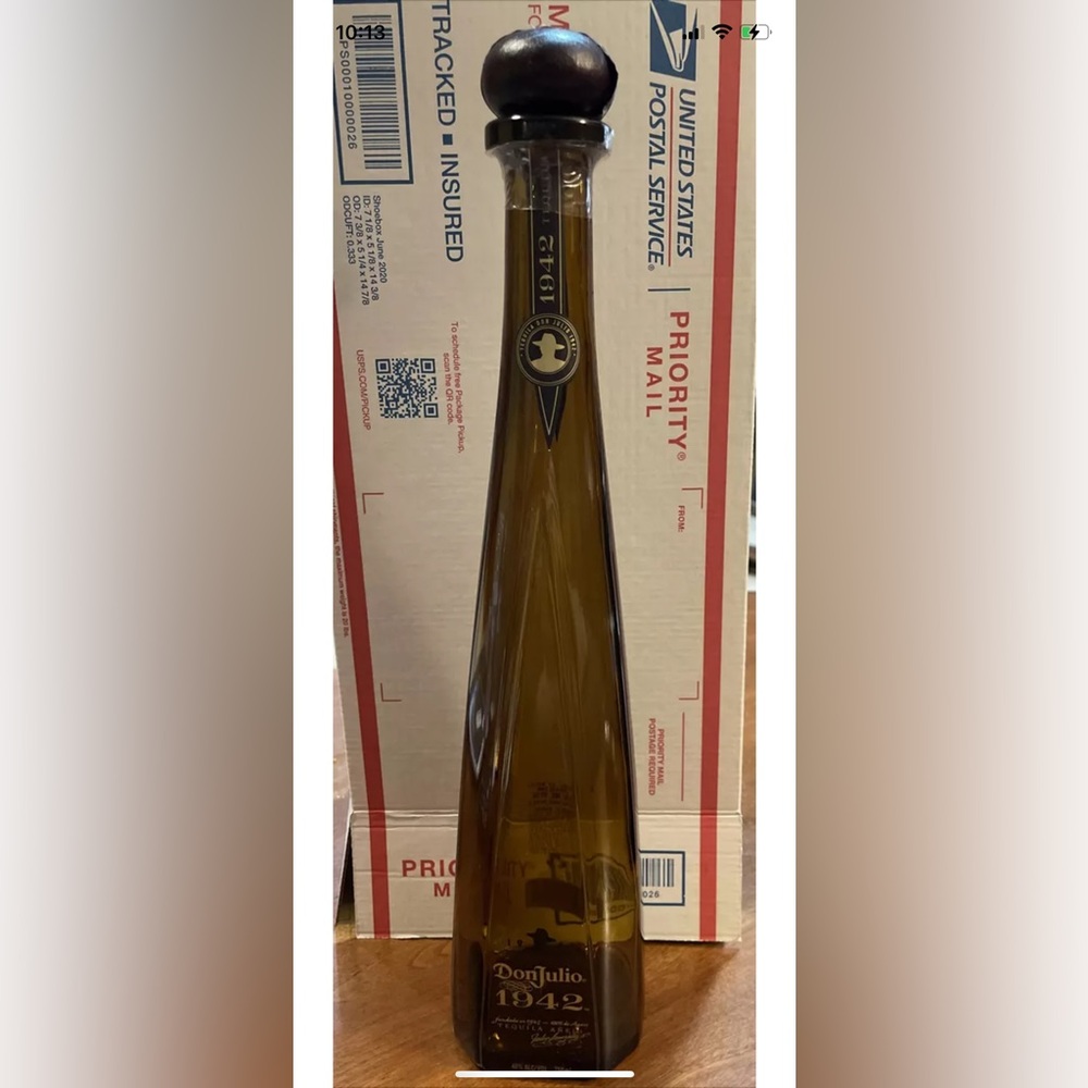 Don Julio 1942 Anejo Empty Tequila Bottles 750ml Tall Brown Glass Wood Cork Top